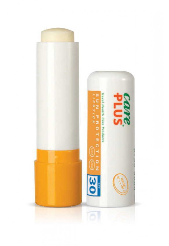 geel met witte lipstick uit de verpakking van Care Plus