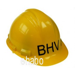 Veiligheidshelm met opdruk BHV