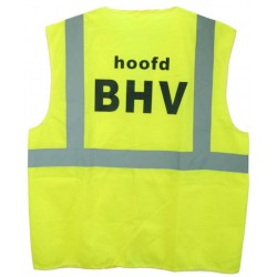 Veiligh.vest geel HOOFD BHV (EN-471)