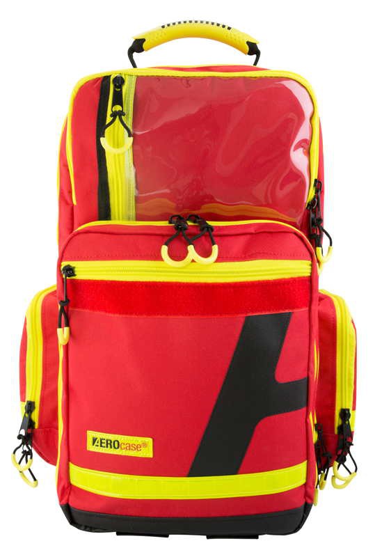 rode eerste hulptas met gele reflecterende striping
