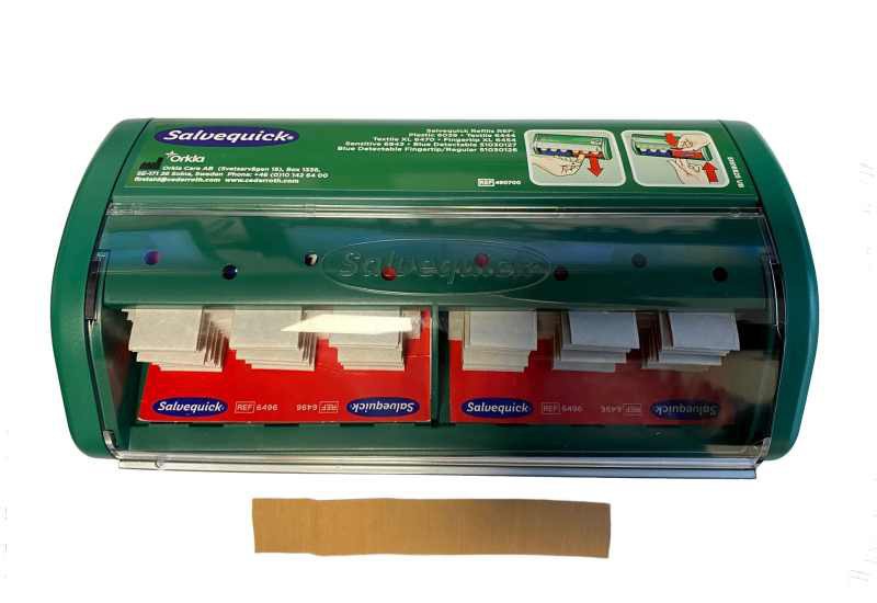 Salvequick pleisterautomaat met 60 lange textielpleisters
