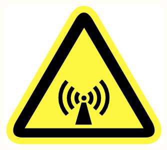 waarschuwingssticker niet ioniserende straling