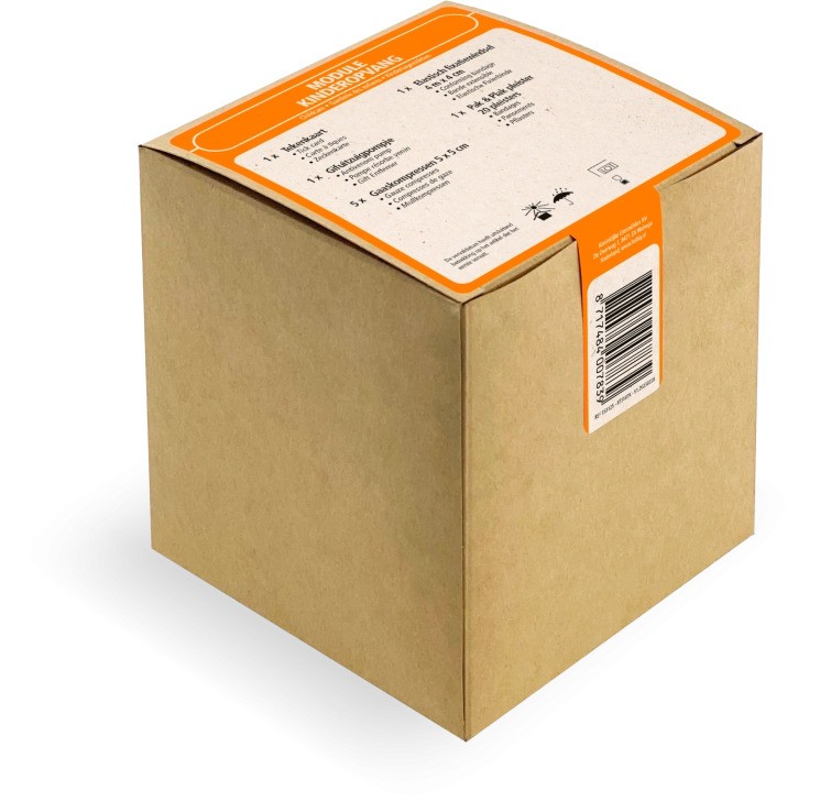 klein blauw doosje met verbandmiddelen