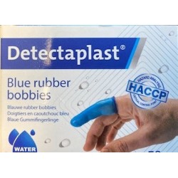 Vingercondoom blauw rubber 10 stuks one size