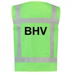 limegreen BHV vest opdruk BHV