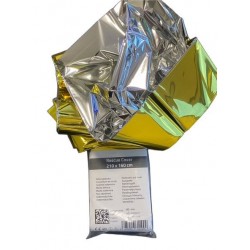Reddingsdeken goud-zilver 160x210